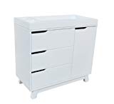 Babyletto Hudson 3-Drawer Changer Dresser with Removable Changing Tray, White