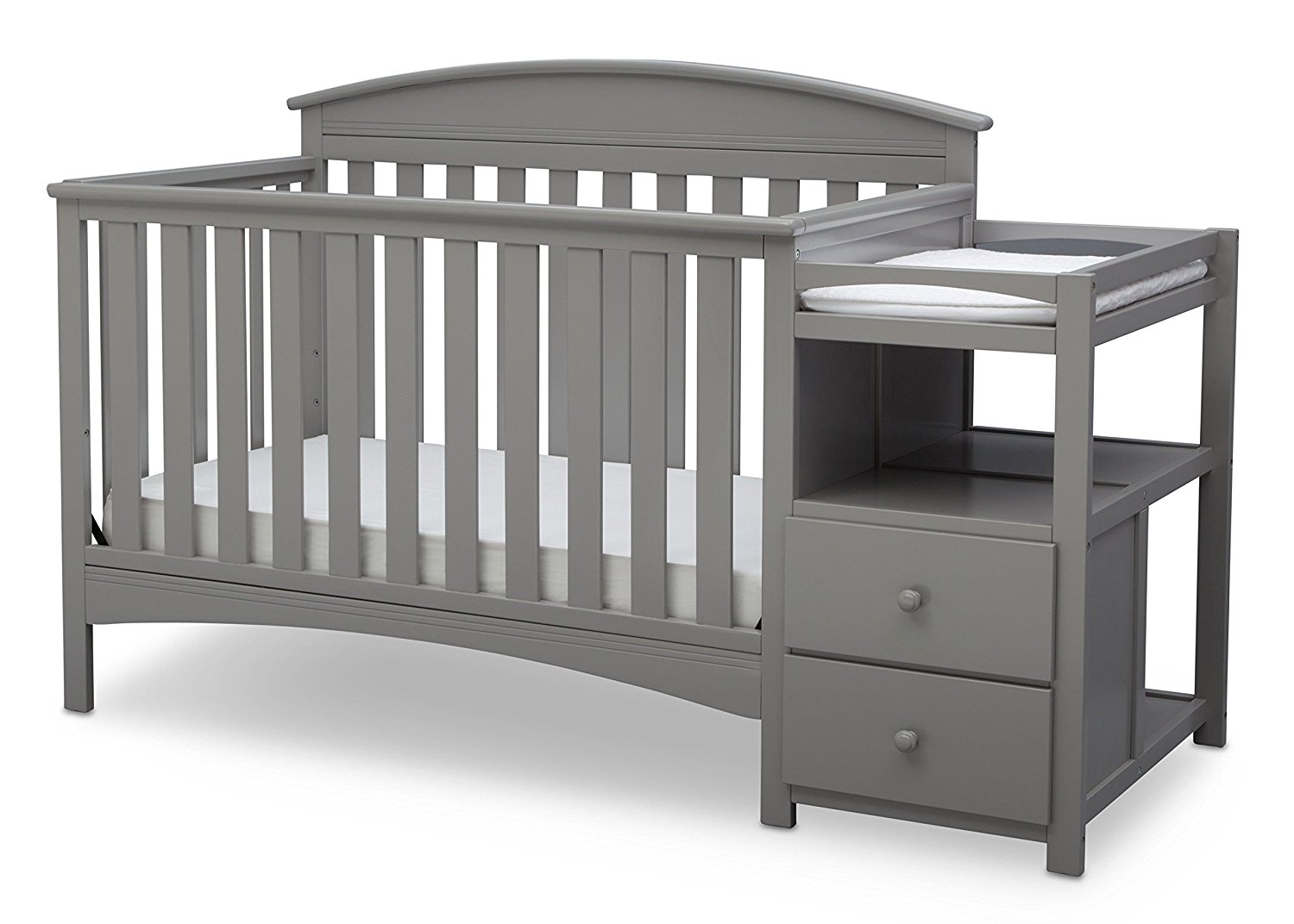 Delta Children Abby Convertible Crib 'N' Changer, Grey 